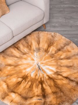 Red Fox Round Carpet