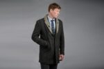 Men's Wool Overcoat - Seal Trim Collar