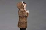 Demi Buff Mink Piece Coat With Bobcat Hood